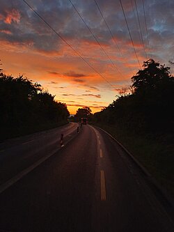 Auf dem Weg nach Balsthal, Sonnenaufgang