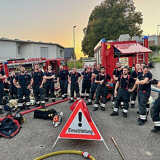 Tagespikettübung 2, Einsatzübung mit Therwil zusammen.