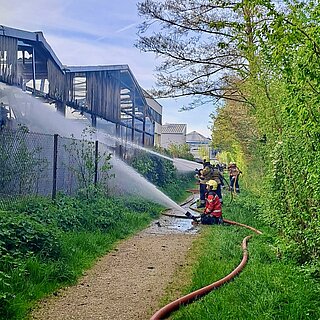 Brand Gewerbe Halle, Erlenstrasse Therwil