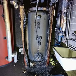 Boilerbrand im Keller eines MFH