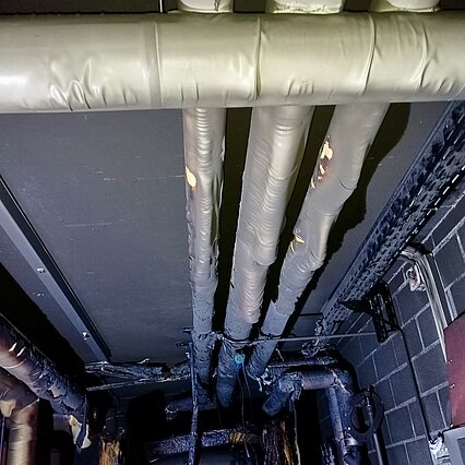 Boilerbrand im Keller eines MFH