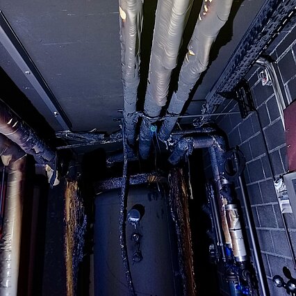 Boilerbrand im Keller eines MFH