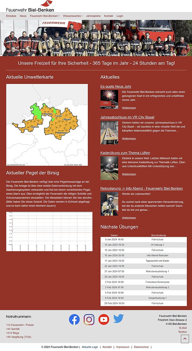 Neue Homepage Startseite